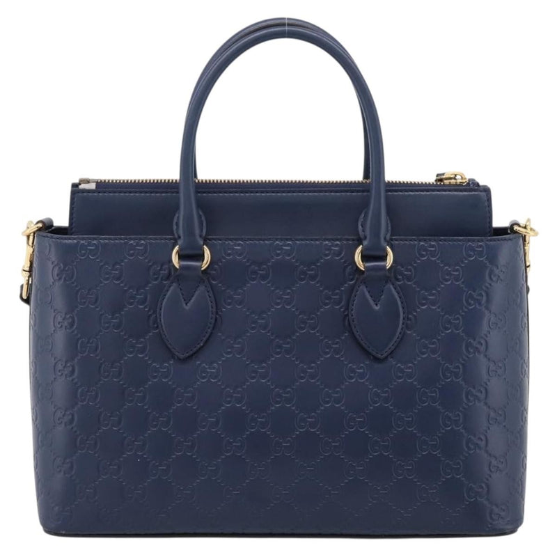Gucci Linea A Convertible Guccissima Leather Navy Bag