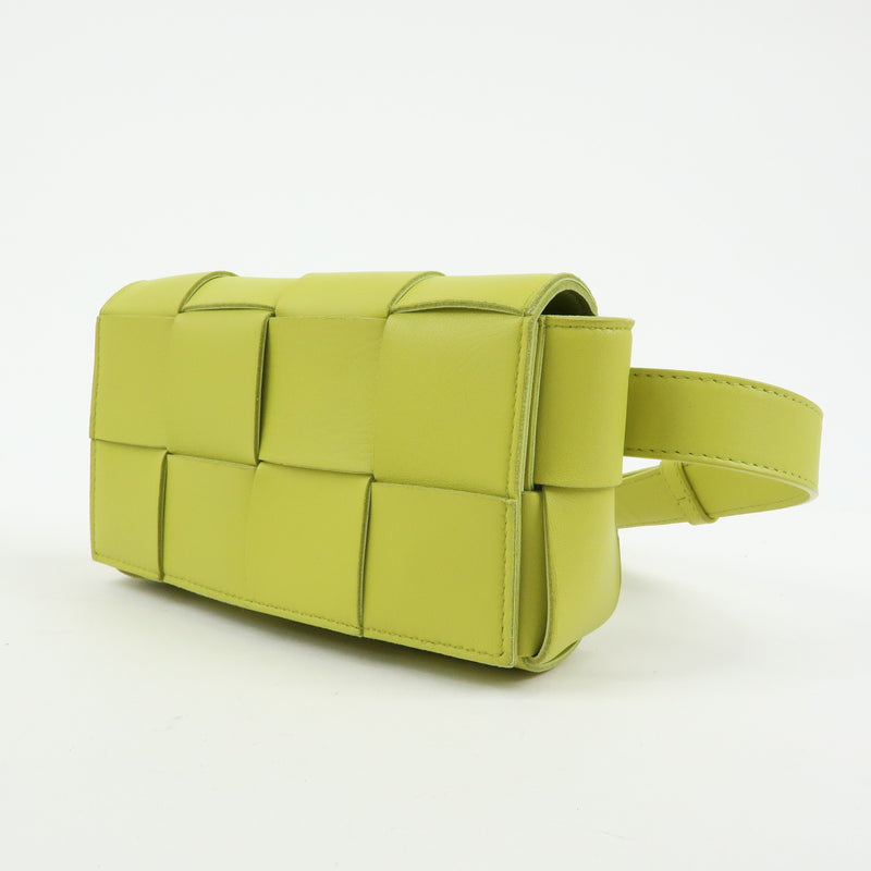 Bottega Veneta Cassette Belt Maxi Intrecciato Leather Green Bag