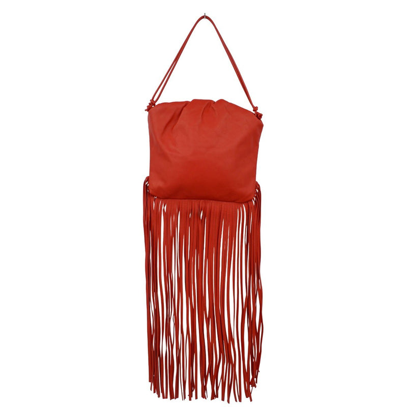 Bottega Veneta The Fringe Leather Red Bag