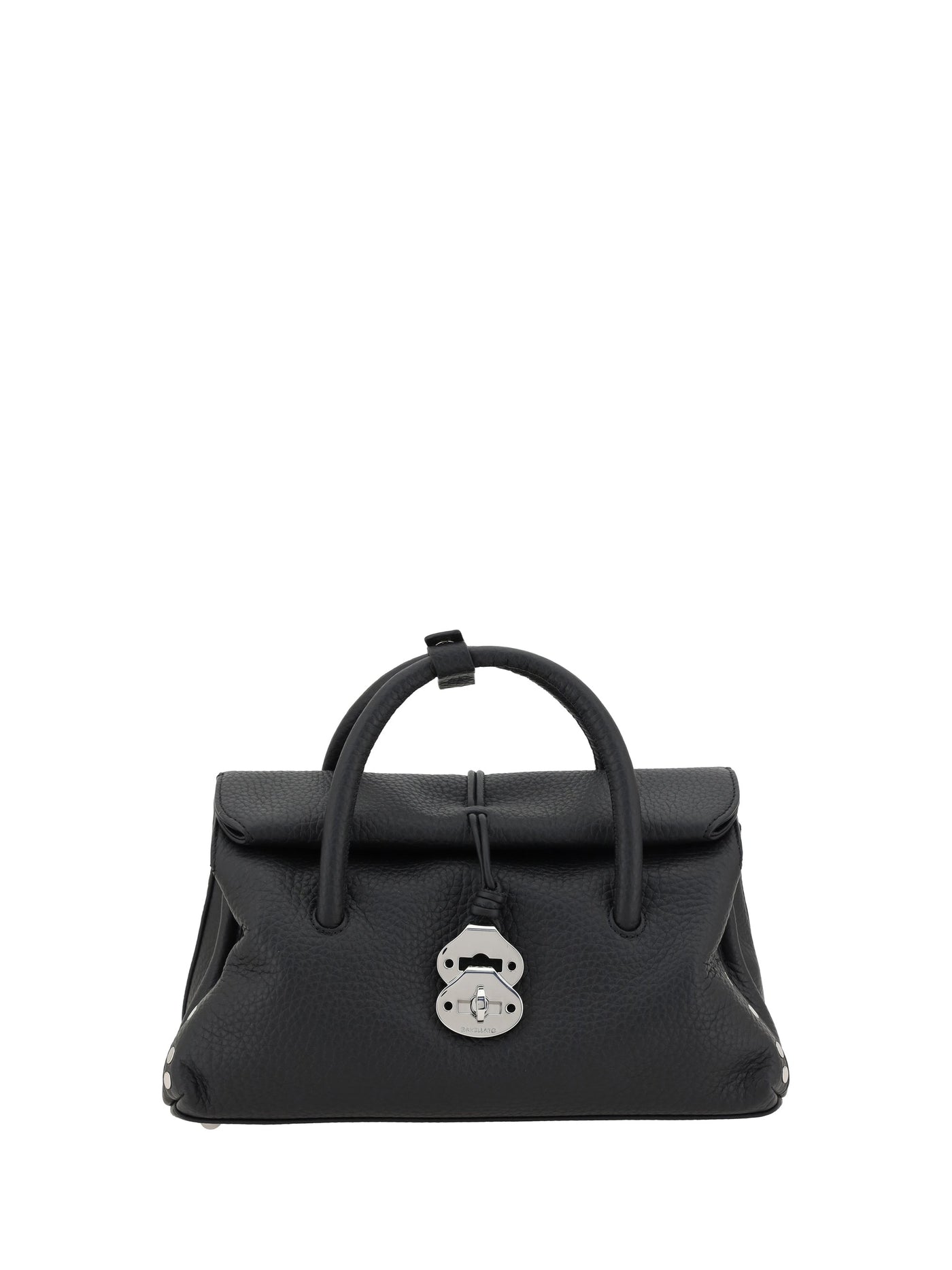 Zanellato Shoulder Bag — Black Calf Leather Bos Taurus