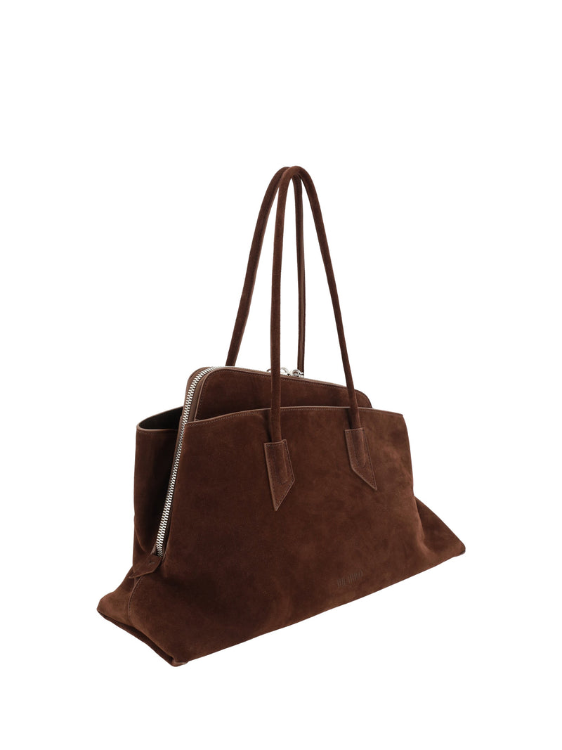 The Attico La Passeggiata Shoulder Bag — Brown Calf Leather Bos Taurus