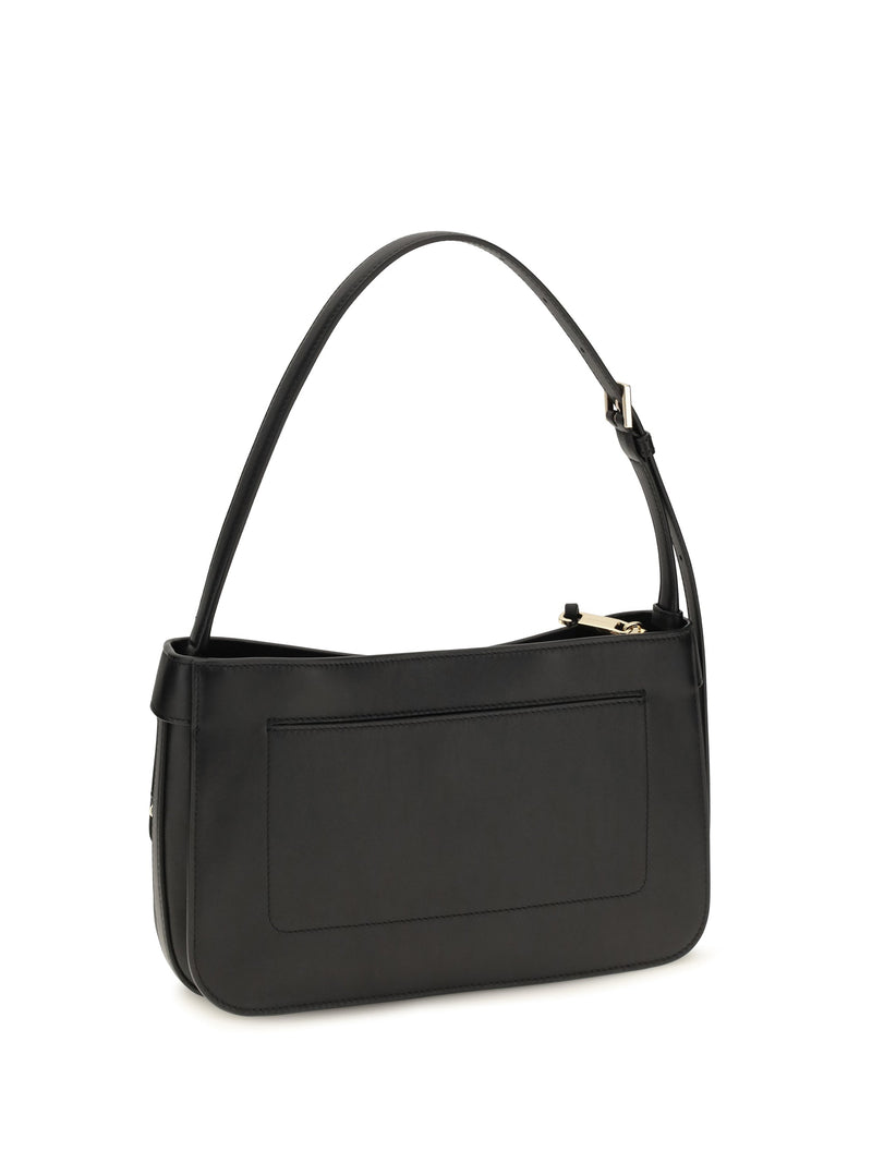 Ferragamo Mini Cara Shoulder Bag — Black Calf Leather Bos Taurus