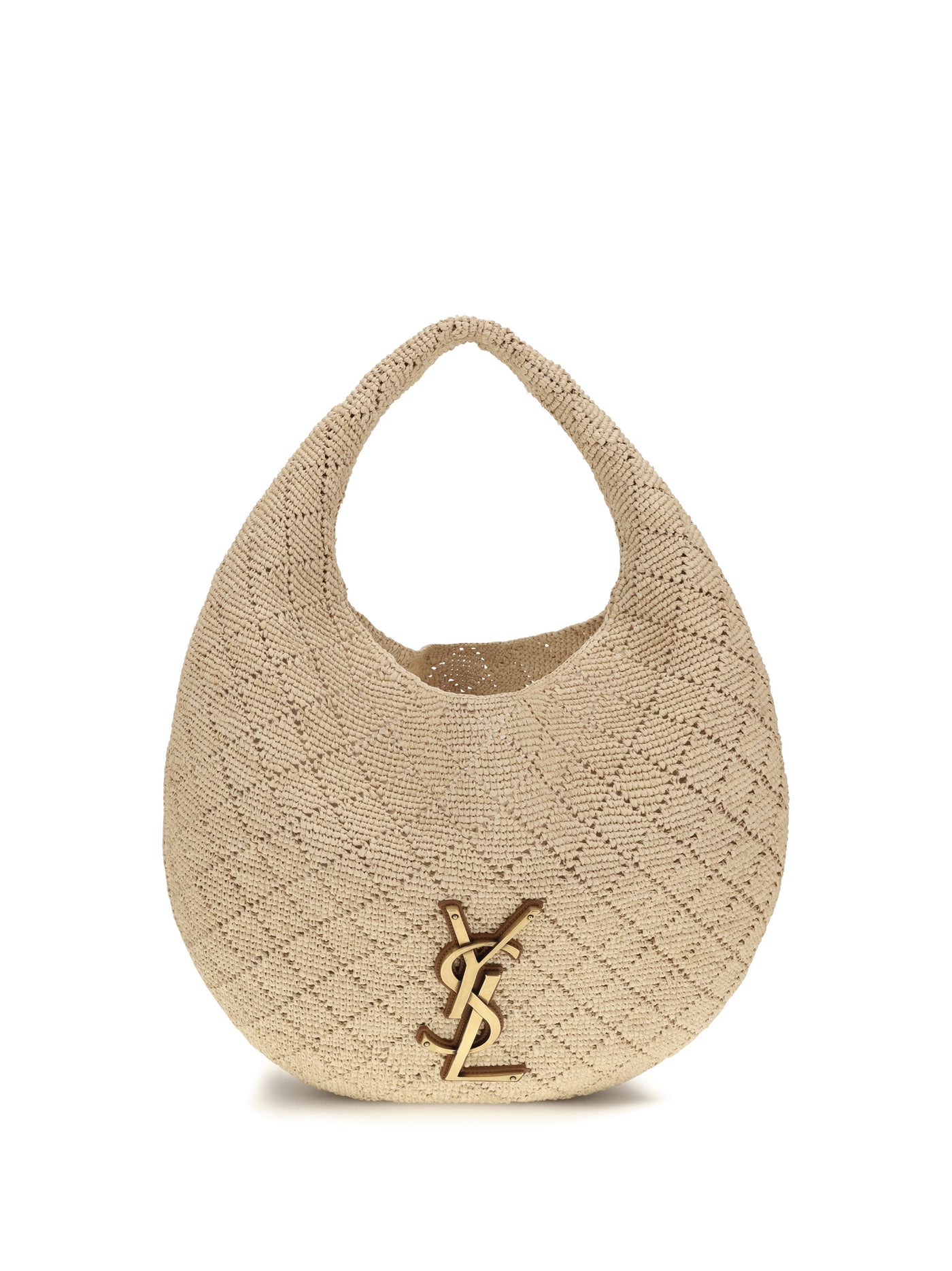 Saint Laurent Icare Hobo Bag — Beige Raffia