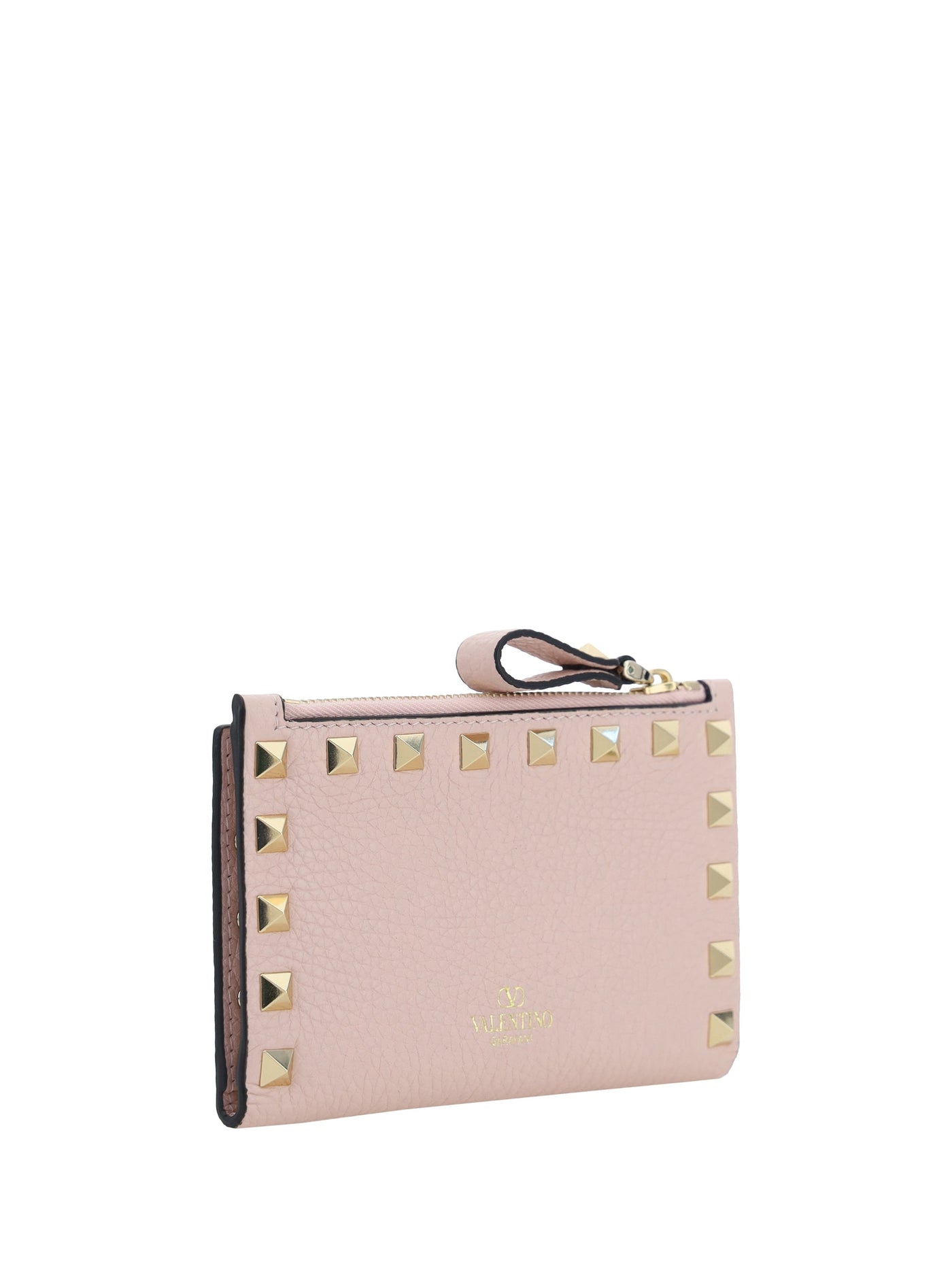 Valentino Garavani Rockstud Wallet — Pink Calf Leather & Purses