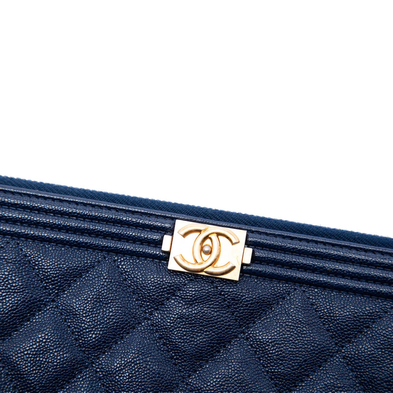 Large Quilted Caviar Boy O Case Clutch - Image 5