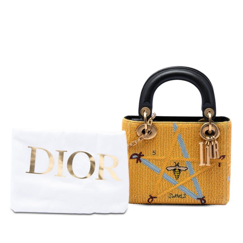 Mini Embroidered Canvas Swords Lady Dior - Image 7