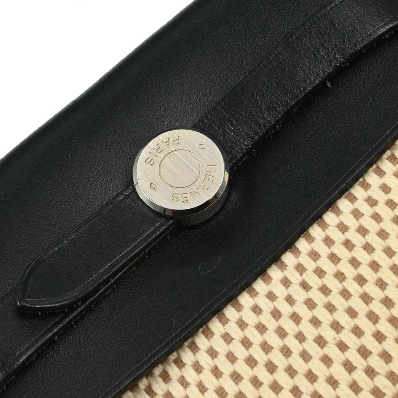Hermes Herbag Toile And Leather Beige Canvas Bag