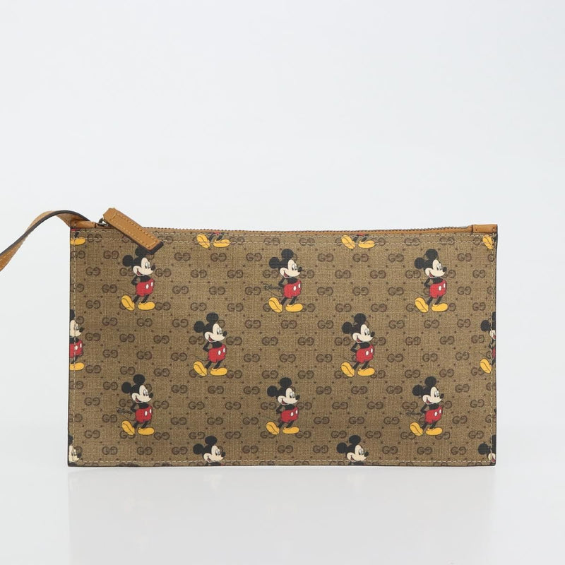 Gucci Disney Mickey Mouse Soft Open Printed Mini Gg Coated Canvas Beige Bag