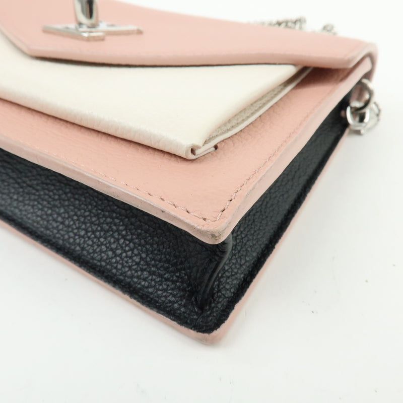 Louis Vuitton Mylockme Chain Pochette Leather Pink Bag