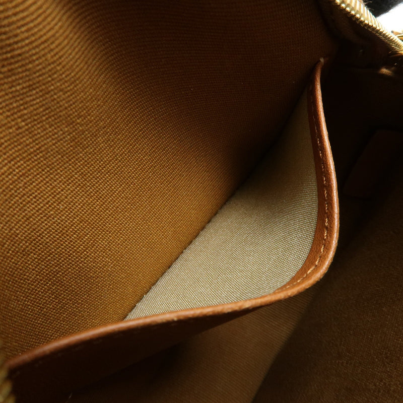 Celine Round Purse On Strap Triomphe Coated Canvas Brown Bag