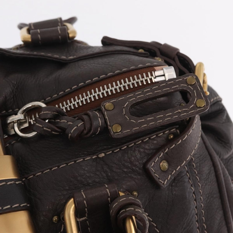 Chloe Paddington Lock Leather Brown Bag