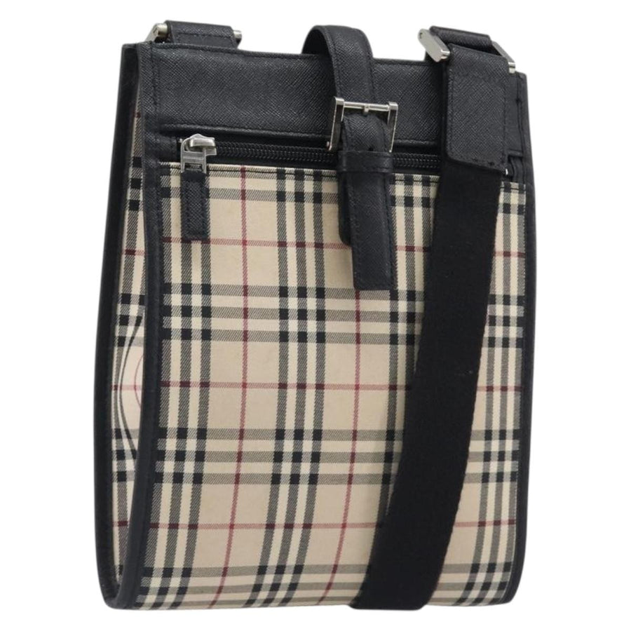 Burberry Nova Check Shoulder Bag Canvas Beige