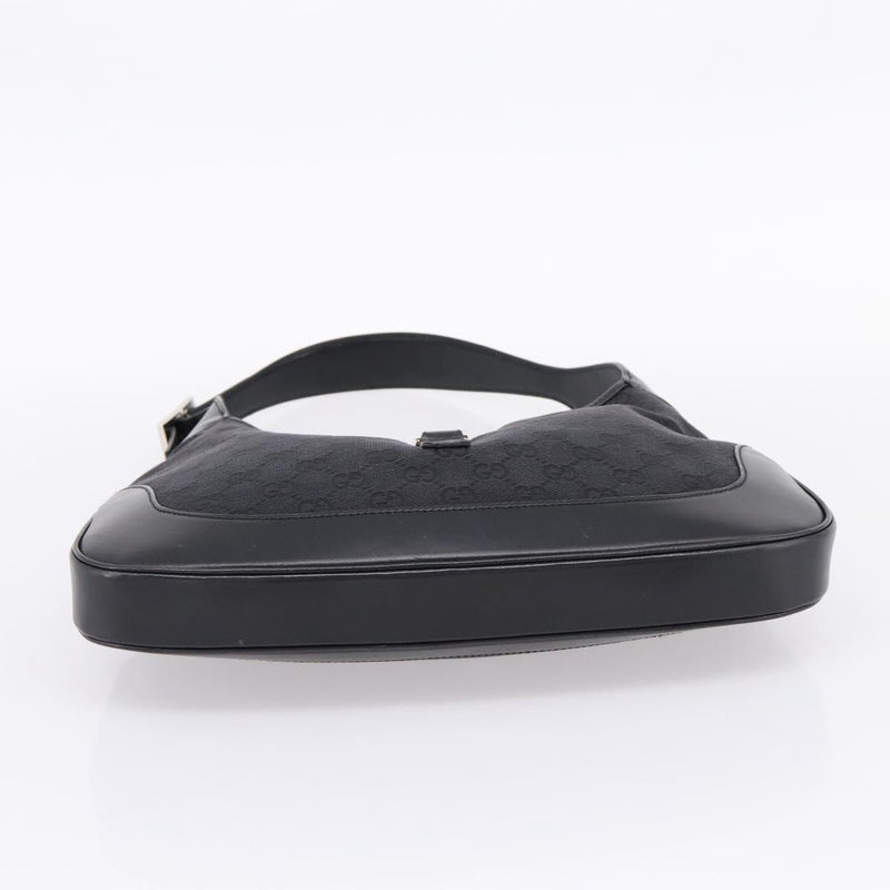 Gucci Jackie O Hobo Gg Canvas With Leather Black