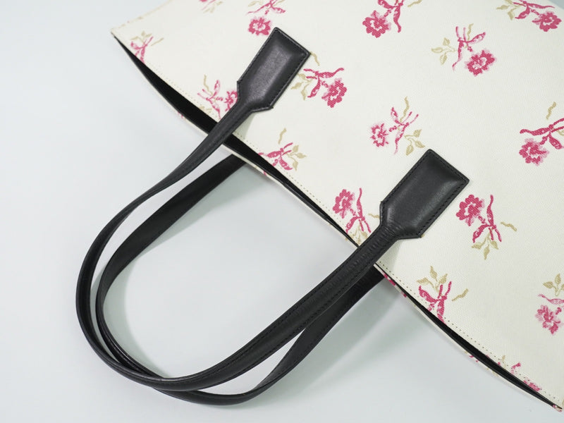 Loewe T Shopper Printed Canvas White Bag