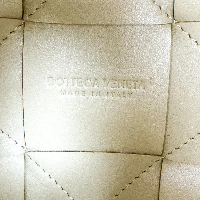 Bottega Veneta Cassette Leather Beige Bag