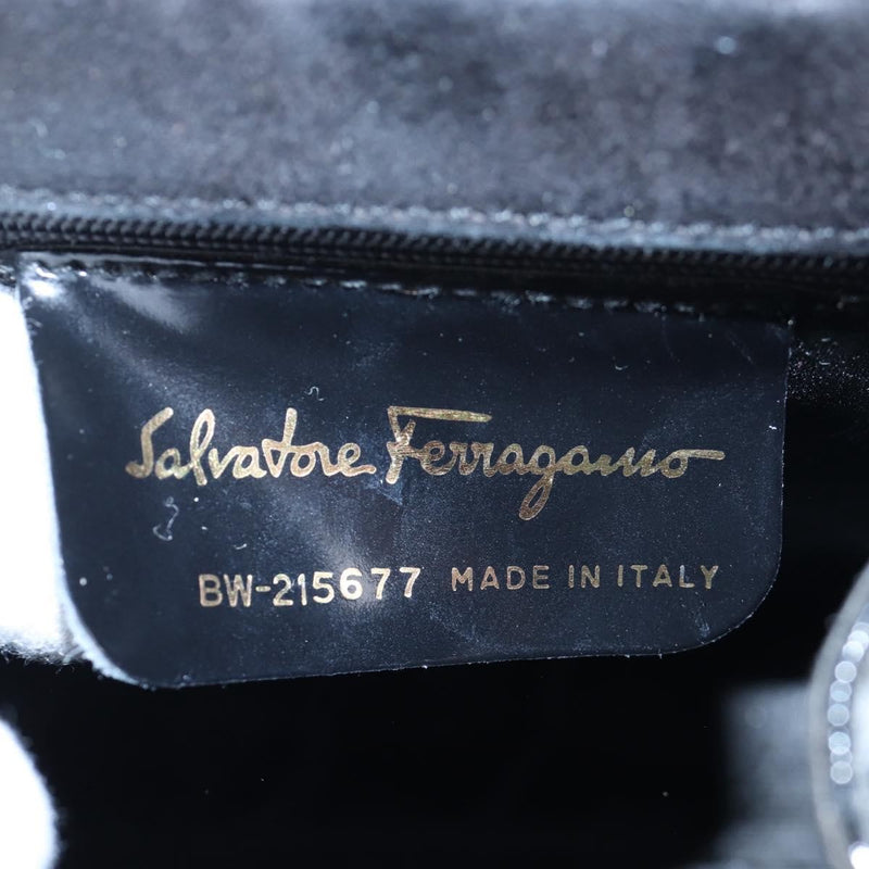Salvatore Ferragamo Vala Patent Leather Black Patent_leather Bag