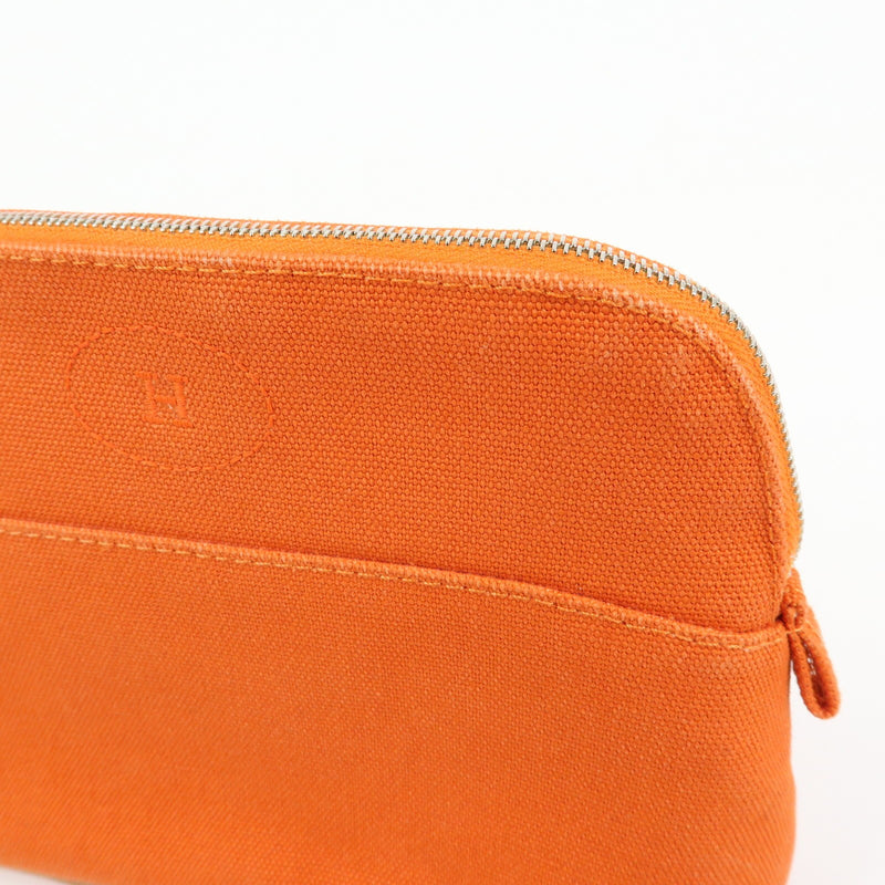 Hermes Bolide Travel Canvas Orange Bag
