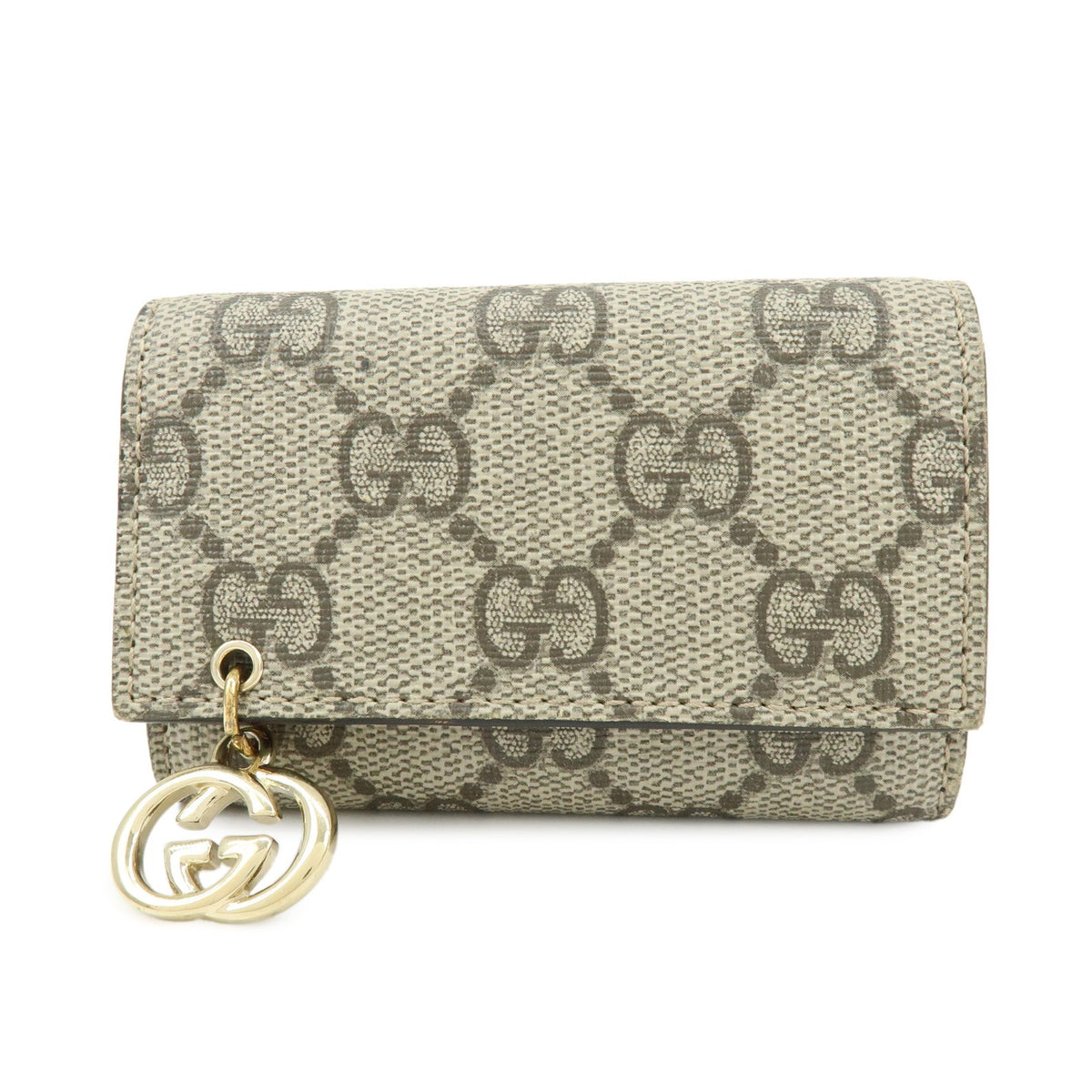 Gucci Interlocking G French Gg Coated Canvas Beige Accessory