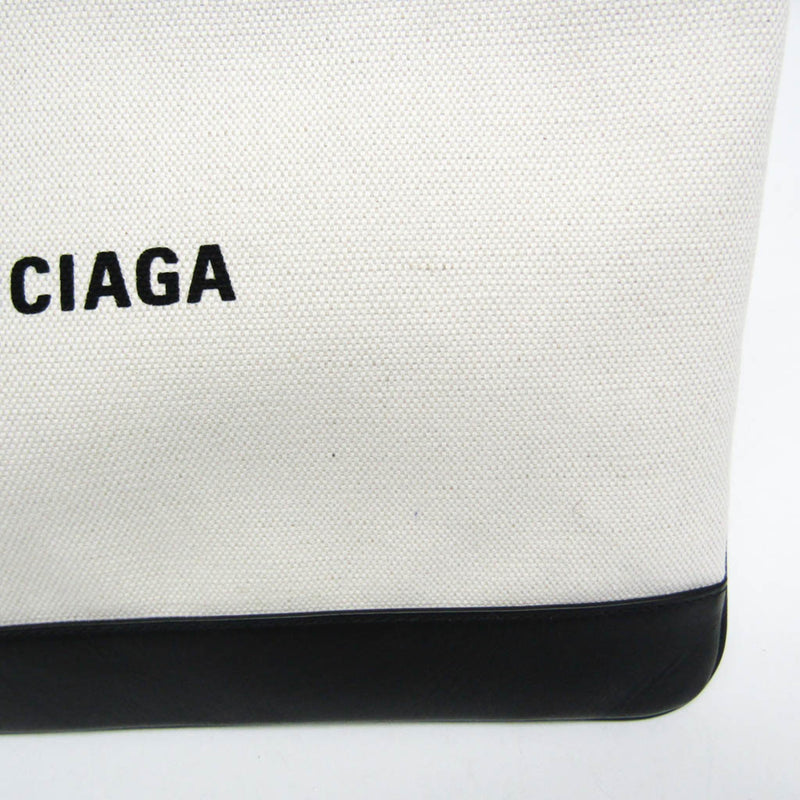 Balenciaga Navy Zip Canvas And Leather Ecru Bag