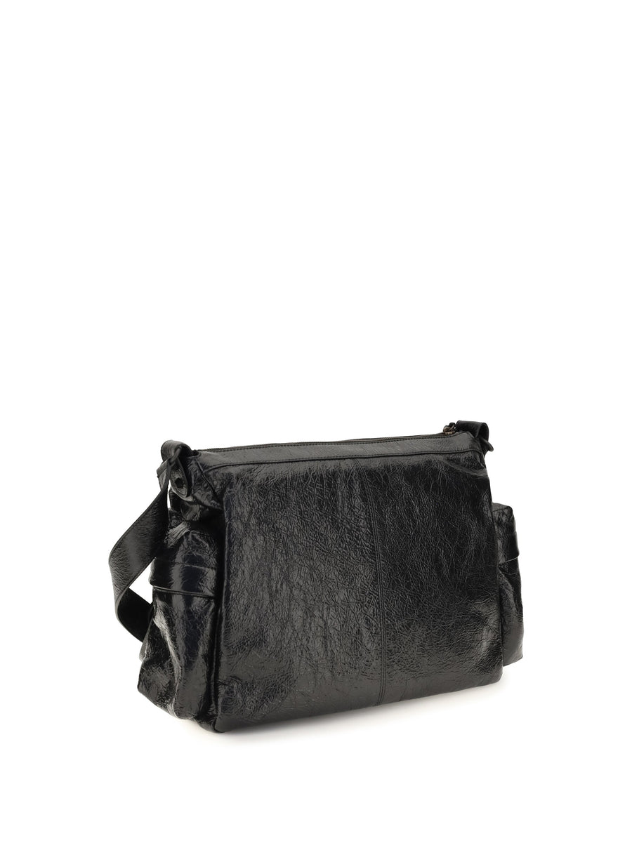 Balenciaga Le City Shoulder Bag — Black Lambskin