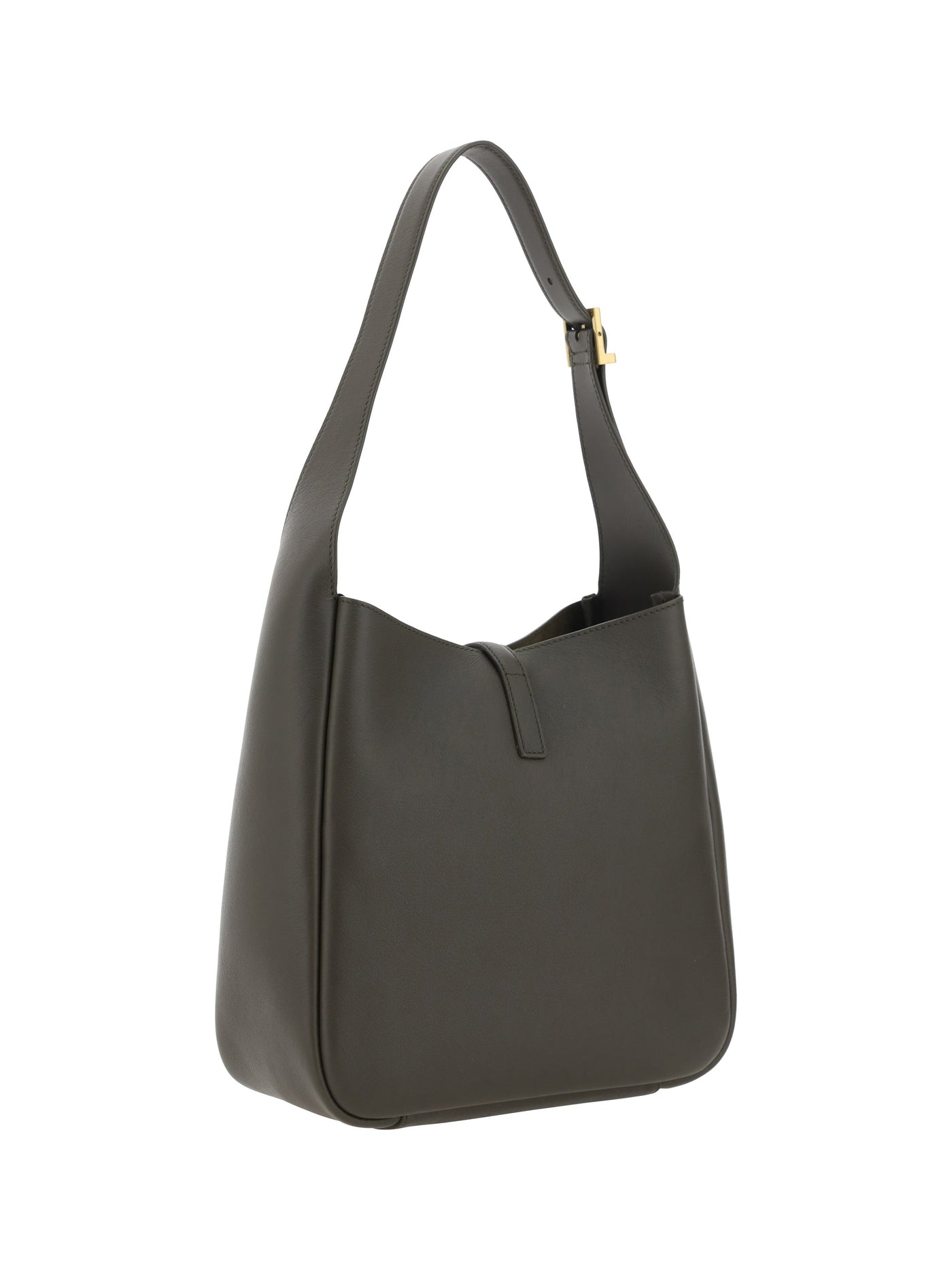 Saint Laurent Cassandre Shoulder Bag — Gray Calf Leather