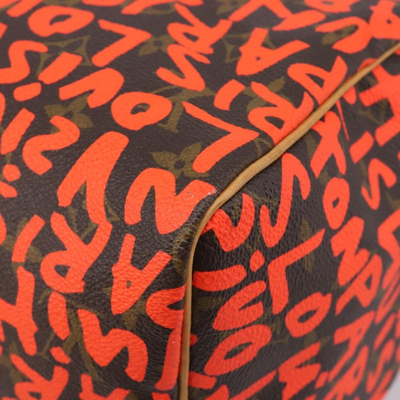 Louis Vuitton Speedy Limited Edition Monogram Graffiti Orange Canvas Bag