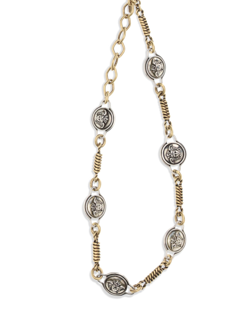 Versace Medusa Chain Necklace — Gold Brass Necklaces