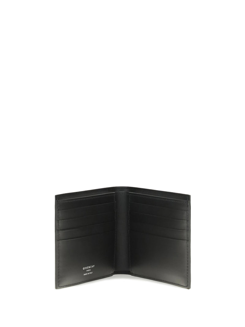 Givenchy Bifold Leather Wallet — Black Calf Bos Taurus