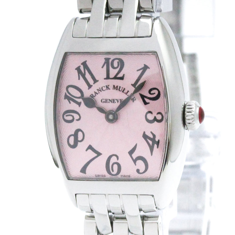 Franck Muller Cintree Curvex Quartz White Gold And Crocodile With Diamond Bezel Watches