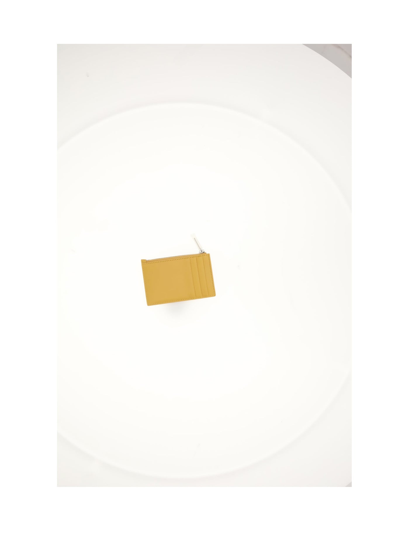 Celine Zipped Lamb Card Case — Yellow (ovis Aries) Cases