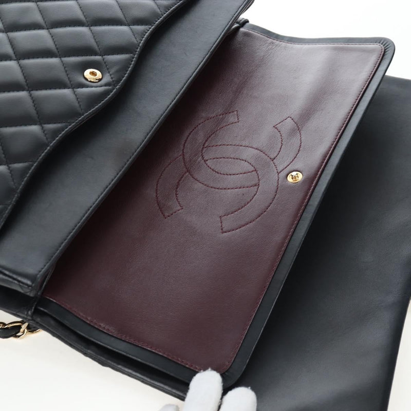 Chanel Classic Timeless Double Flap Quilted Caviar Black Leather Bag