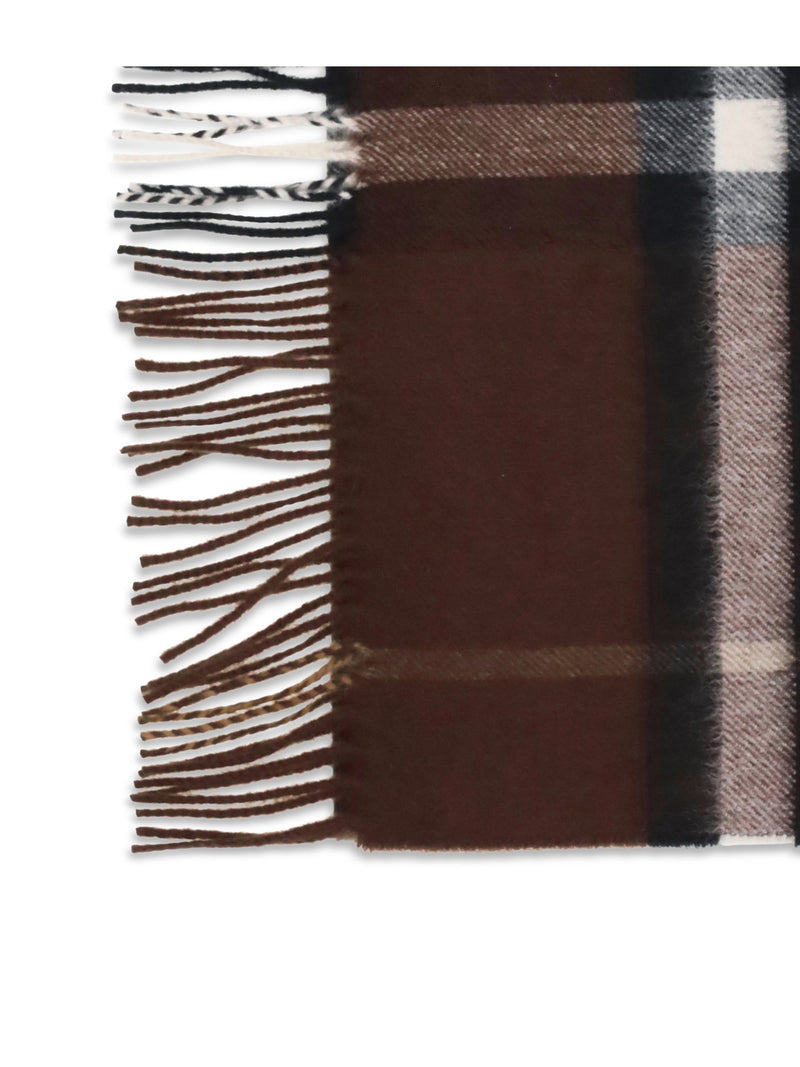 Burberry Cashmere Archive Check Scarf — Brown Kashmir/capra Hircus Scarfs