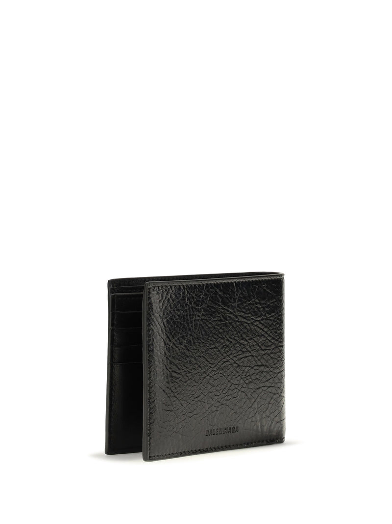 Balenciaga Le City Square Wallet — Black Lambskin