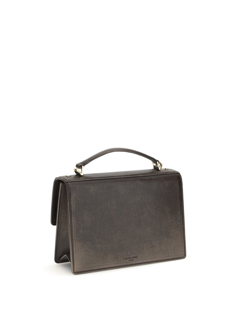 Golden Goose Venezia Top Handle Bag — Brown Calf Leather Bos Taurus