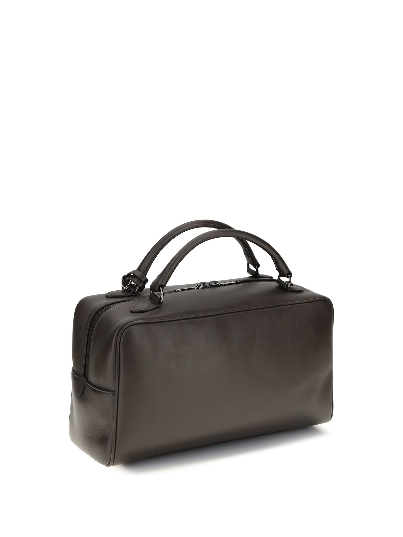 Brunello Cucinelli Shoulder Bag — Brown Calf Leather