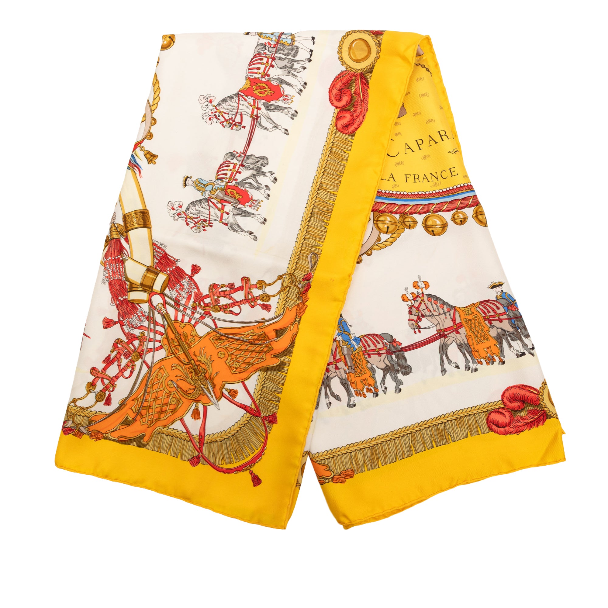 Caparacons De La France Et De L Inde Silk Scarf 90 - Image 1