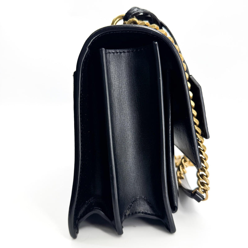 Saint Laurent Sunset Leather Black Calfskin Bag