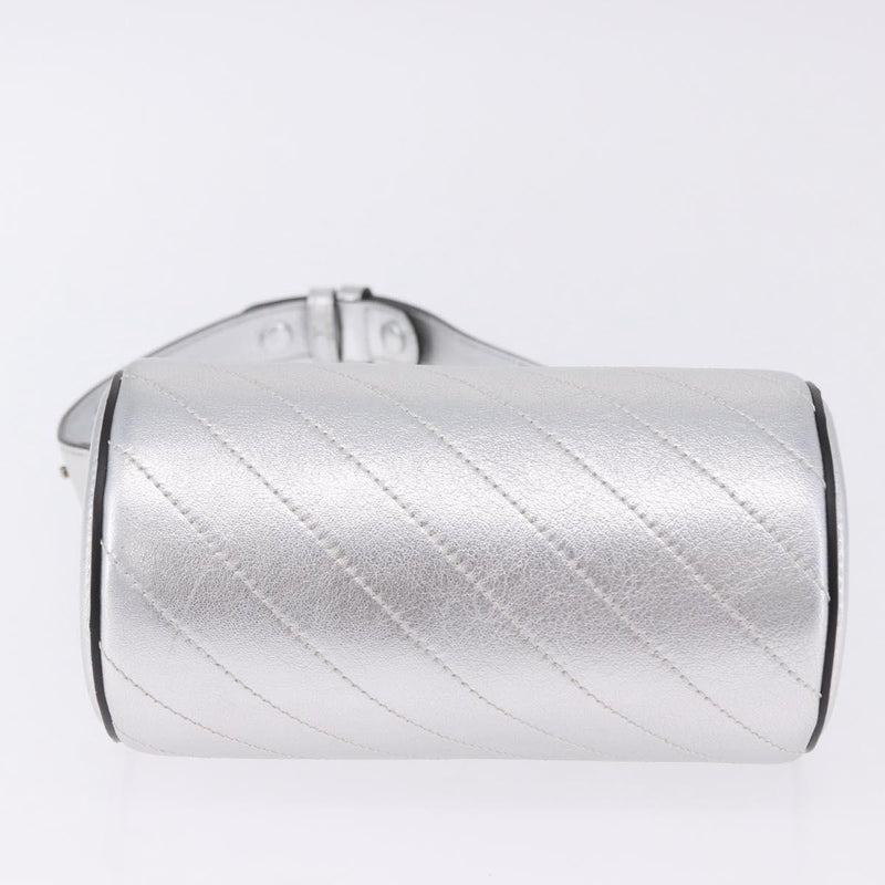 Gucci Blondie Diagonal Quilted Leather Silver Bag