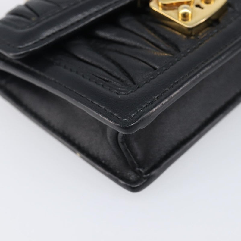 Miu Miu Biker Chain Matelasse Leather Black Bag