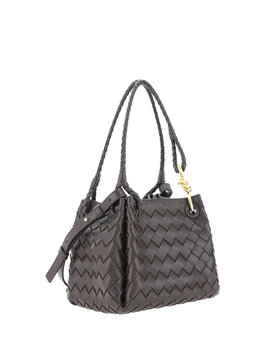 Bottega Veneta Shoulder Bag — Gray Lambskin