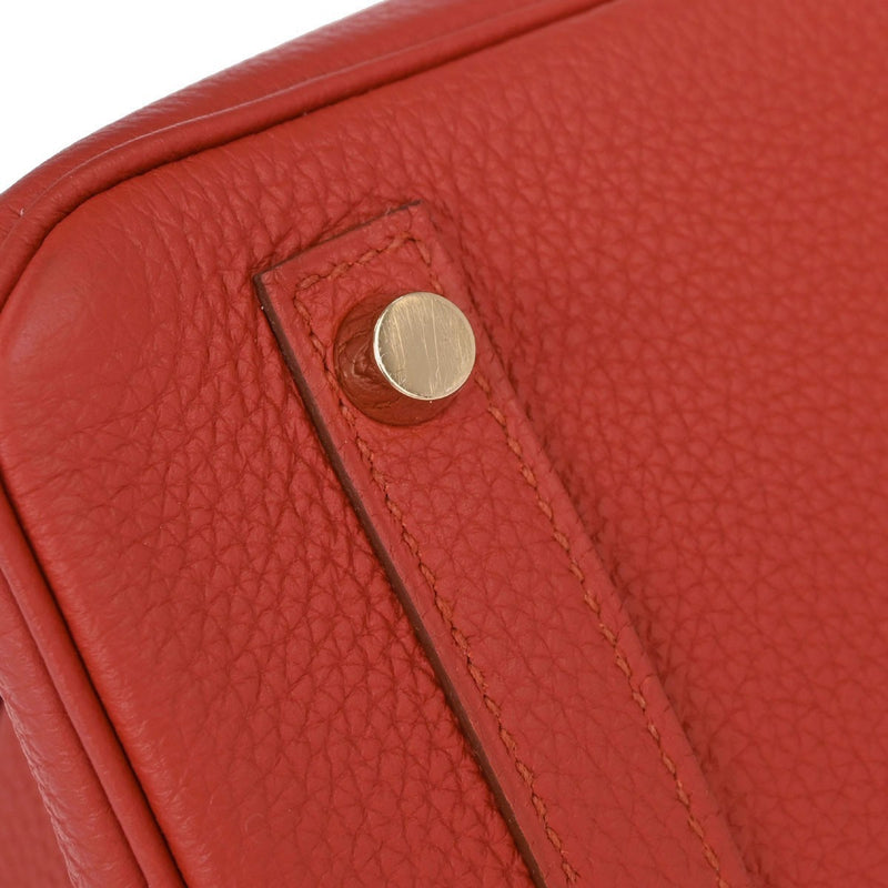 Hermes Birkin Red Togo With Gold Hardware Leather Bag