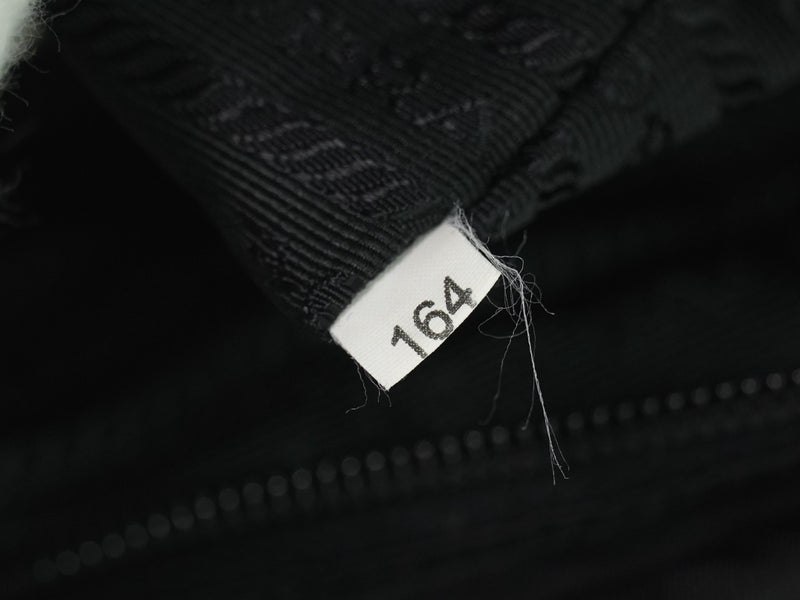 Prada Front Zip Messenger Quilted Tessuto Black Nylon
