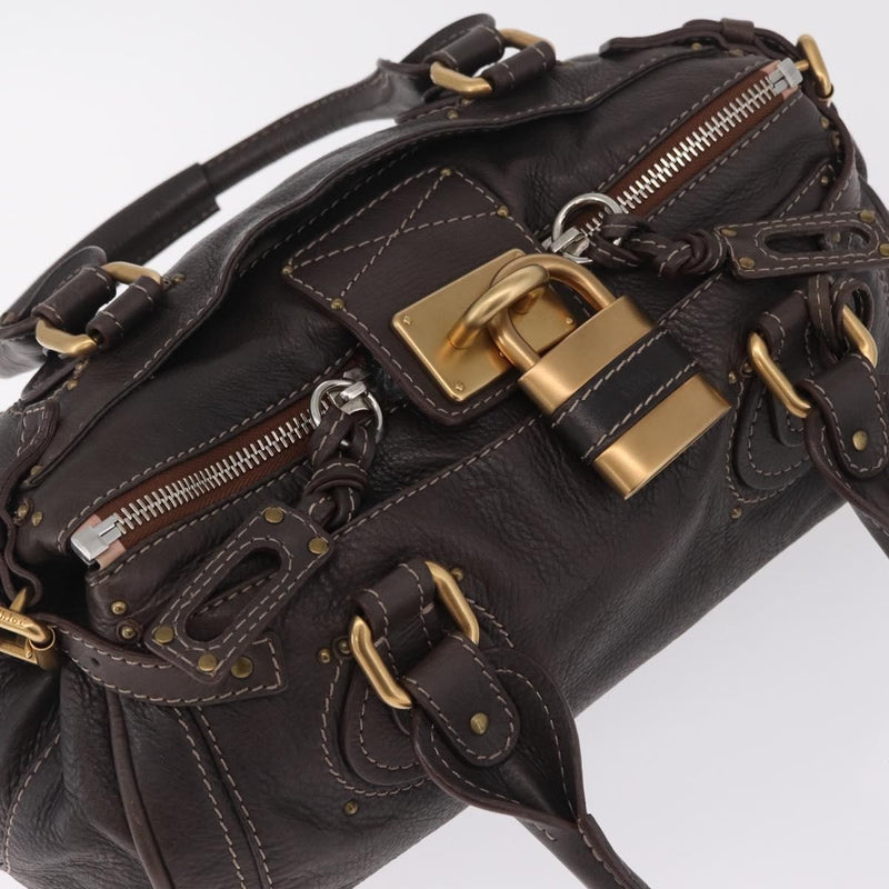 Chloe Paddington Lock Leather Brown Bag