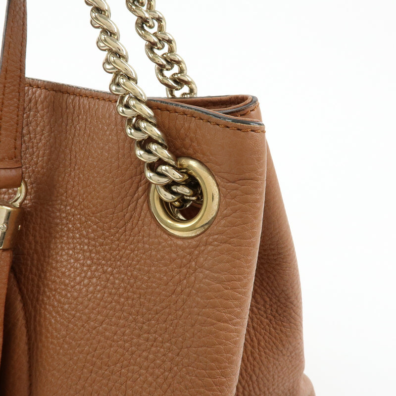 Gucci Soho Chain Strap Leather Brown Bag