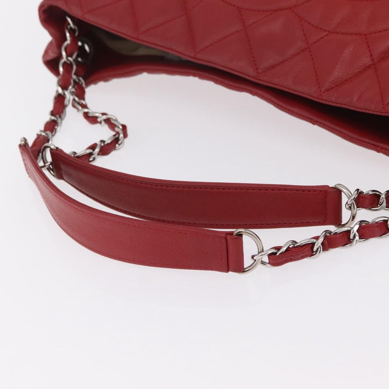 Chanel Timeless Cc Expandable Quilted Caviar Red Leather Bag
