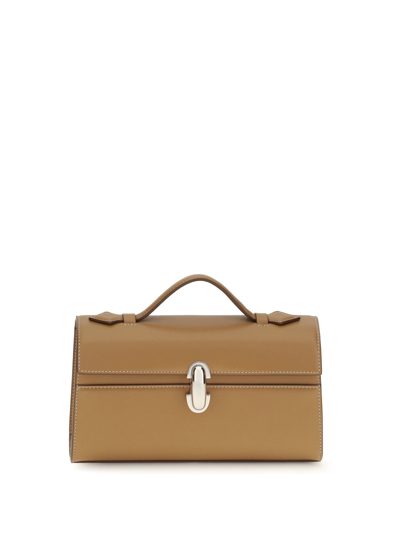 Savette Symmetry Pochette Shoulder Bag — Beige Calf Leather