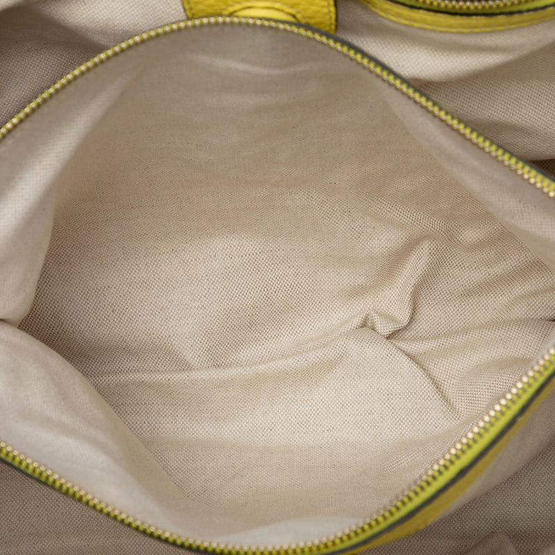 Large Calfskin Bamboo Shopper Satchel - Image 4
