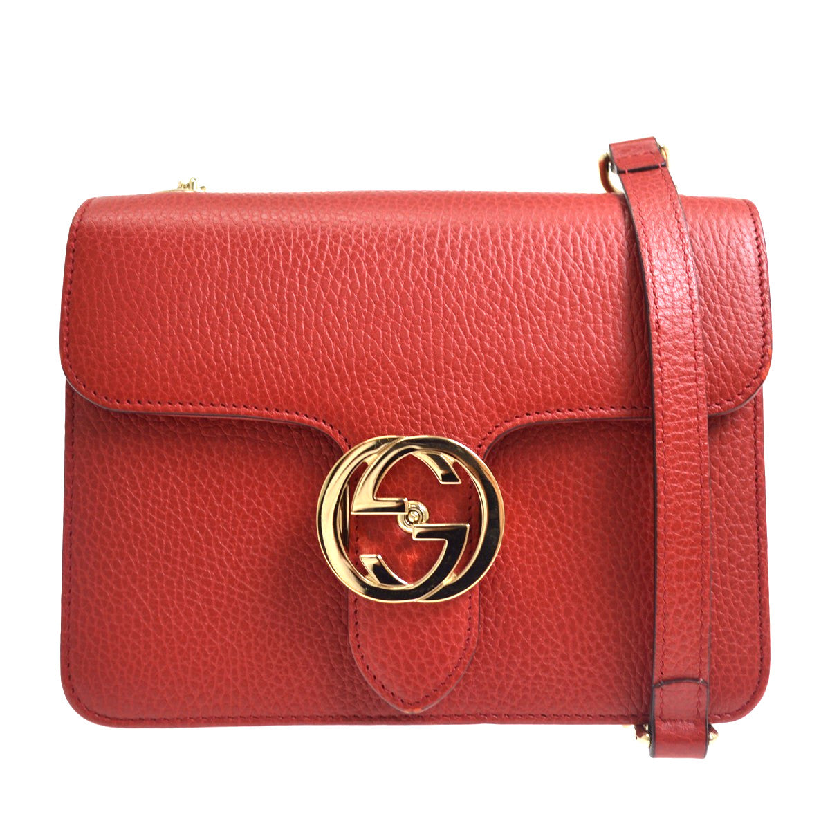 Gucci Interlocking Leather Red Bag