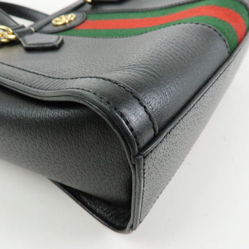 Gucci Ophidia Top Handle Leather Black Bag