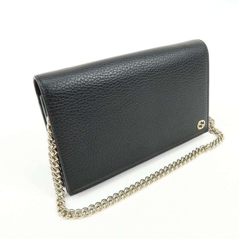 Gucci Betty Chain Wallet (outlet) Leather Black Bag